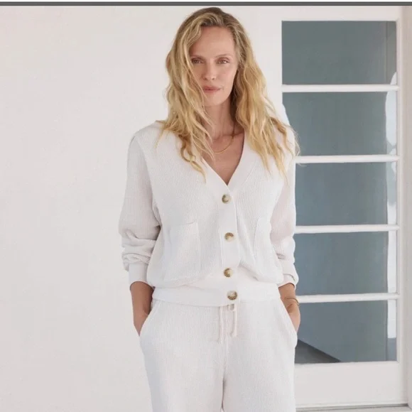 AYR Women's The Waffle Con Crop Cardigan Size Extra Small - Picture 1 of 5